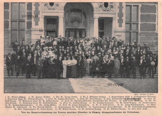 Hauptversammlung vom Verein Deutscher Chemiker in Danzig - 1907 ~18x13cm