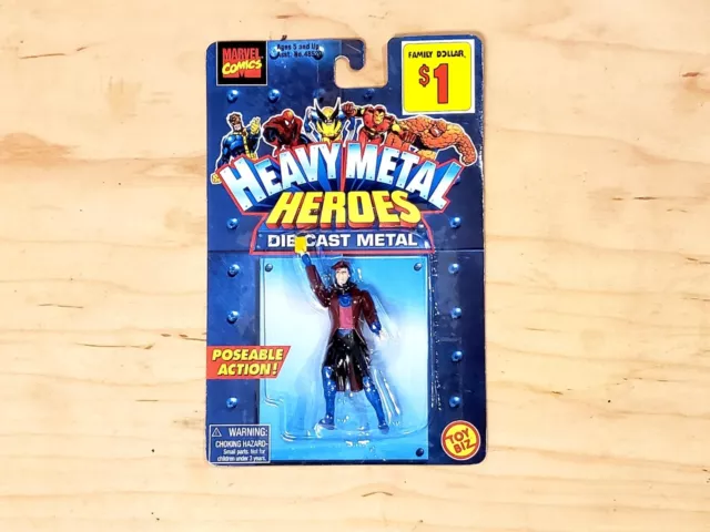 Toy Biz Heavy Metal Heroes Marvel X-men Gambit Die-Cast Poseable Figure Toybiz