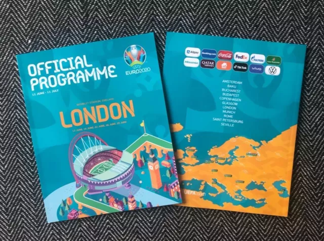 England v Croatia Euro 2020 UEFA Official Tournament Programme - LONDON version!