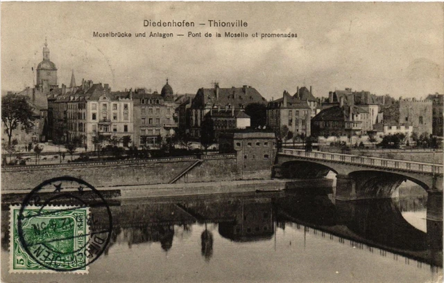 CPA AK Diedenhofen THIONVILLE Moselbrucke and Aniagen Pont de la.. (651067)