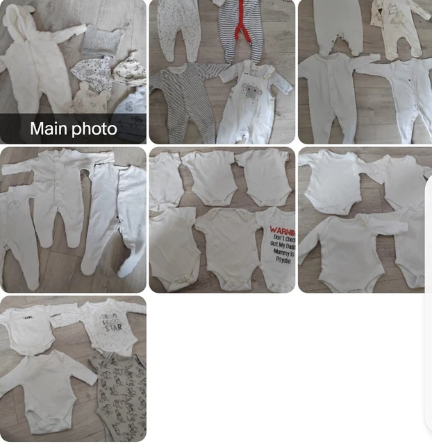 Newborn/first Size/tiny Baby Huge Clothes Bundle - Unisex/gender neutral  30 pcs
