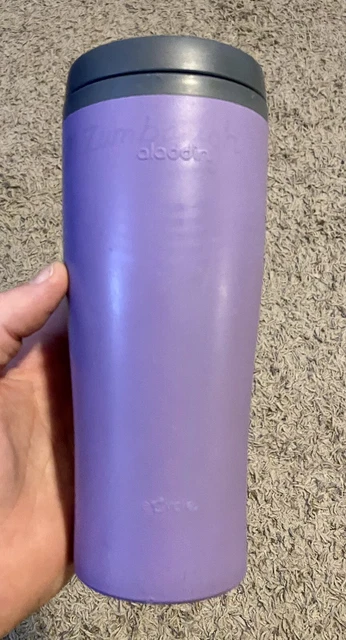 Aladdin Insulated eCycle Travel Coffee Mug Cup Tumbler 16 oz. Purple Gray