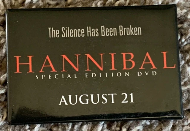 Hannibal Coming to DVD Promotional Movie Poster Button from 2001