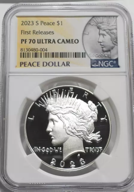 2023-S Peace Silver Dollar NGC PF 70 Ultra Cameo First Releases   (884)