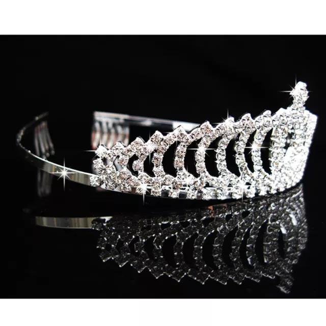 Bride Rhinestone Hair Accessories Crown Headdress Headpiece