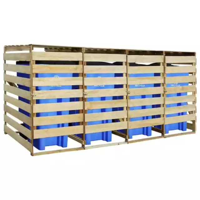 4 Tonnen Mülltonnenbox Müllcontainer Müllbox Mülltonnenverkleidung Holz 240L