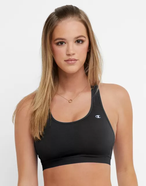 Champion Sports Bra Compression Womens Moderate Support Reflective C Logo XS-2XL