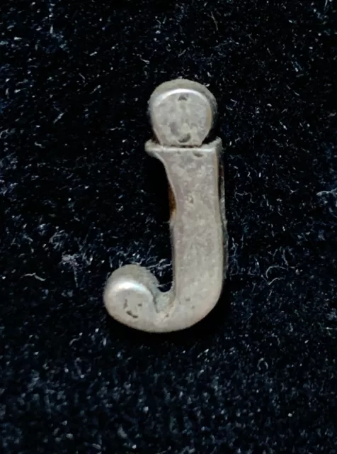 Vintage 925 Sterling Silver Letter J Pendant Charm India Lot LL