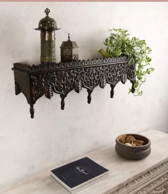 Wood Hand Carved Wall Bracket Wooden Wall Shelf Wooden Hand Carving Wall Shelf