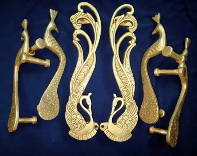Peacock Handle 1 Pair (2 pcs) With Open Wings & 2 Pairs(4 pcs) With Closed Wings