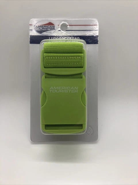American Tourister Lime Green Luggage Strap Adjustable fits up to 72” suitcase