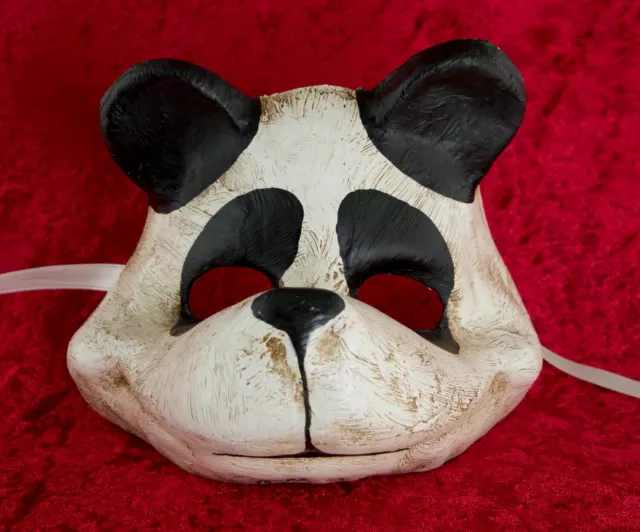 Mask from Venice Panda Bear Handmade IN Paper Mache Of Collection 1733