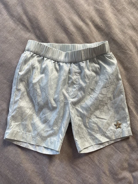 Costumi da bagno, GUCCI KIDS, bambini, lusso, 36 mesi, 3 anni, blu, logo, ottime condizioni