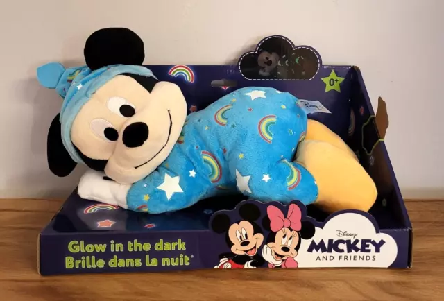 Disney Plüsch Stofftier Kuschel Baby Mickey Maus Micky Strampler LEUCHTET 30cm