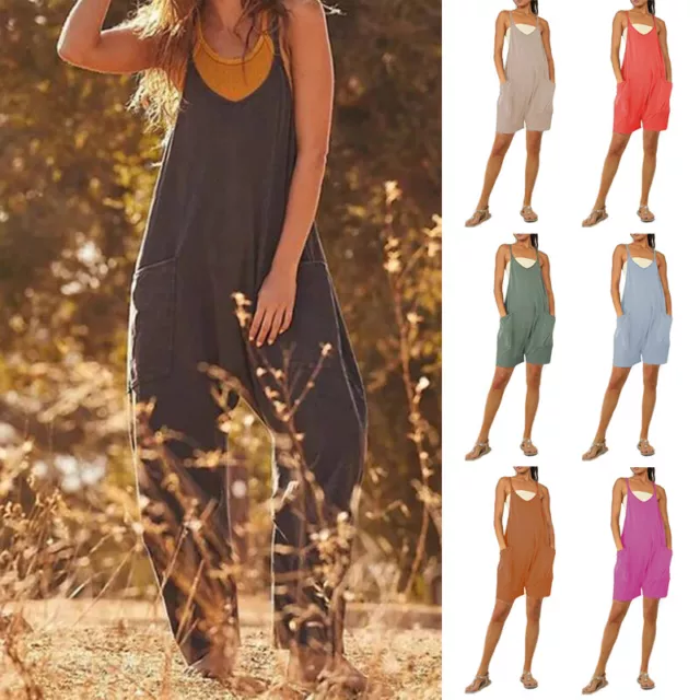 Tuta da donna baggy tasca pumper pantaloni bavaglino casual harem pantaloni sospesi