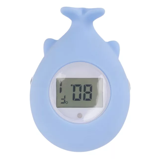 Whale Shaped Baby Bath Tub Water Thermometer Silent Alarm Infant Baby Bath☜