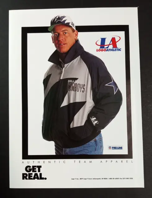 1994 LA Logo Athletic Team Apparel Troy Aikman Football Magazine Cut Print Ad