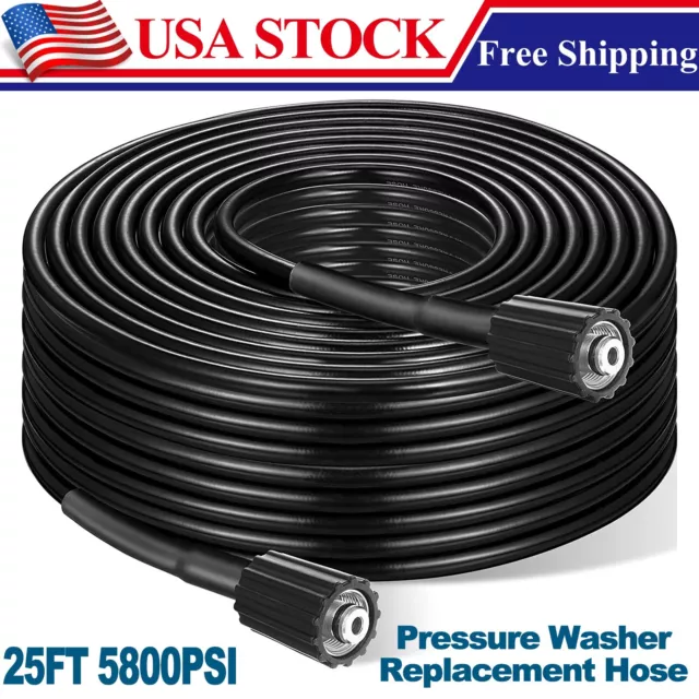 High Pressure Washer Hose 8m/26ft 5800PSI M22-14mm Power Washer Extension Tube