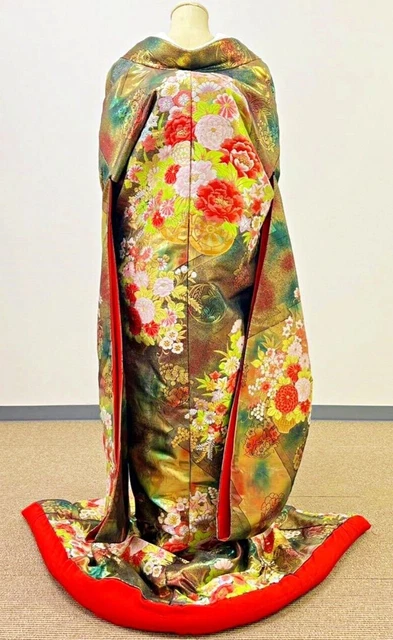 Japanese Kimono Uchikake Wedding Pure Silk  japan 819