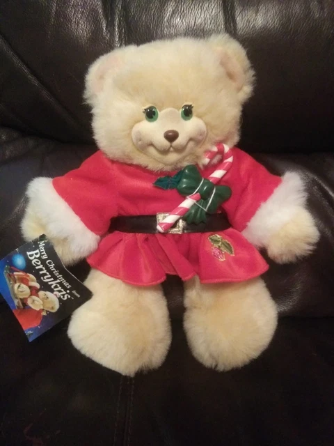 Fisher Price Briarberry Bears Berrykris Plush Toy Christmas 1999 9"