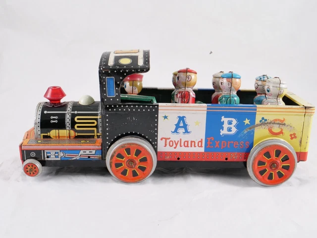 MASUDAYA MODERN TOYS JAPAN TIN train ABC TOYLAND EXPRESS moteur piles 35 cm