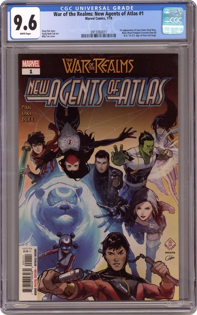 War of the Realms New Agents of Atlas 1A Tan CGC 9.6 2019 3913392011