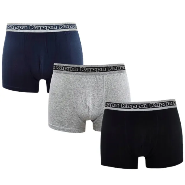 Kappa Mens Boxer Shorts 3 PACK Cotton Elastane Stretch Size S M L XL XXL