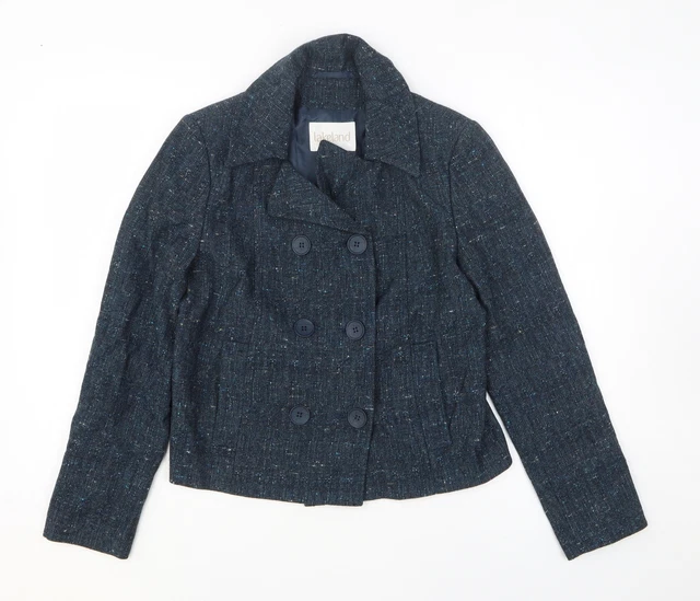Blazer da donna blu Lakeland taglia 12 con bottoni