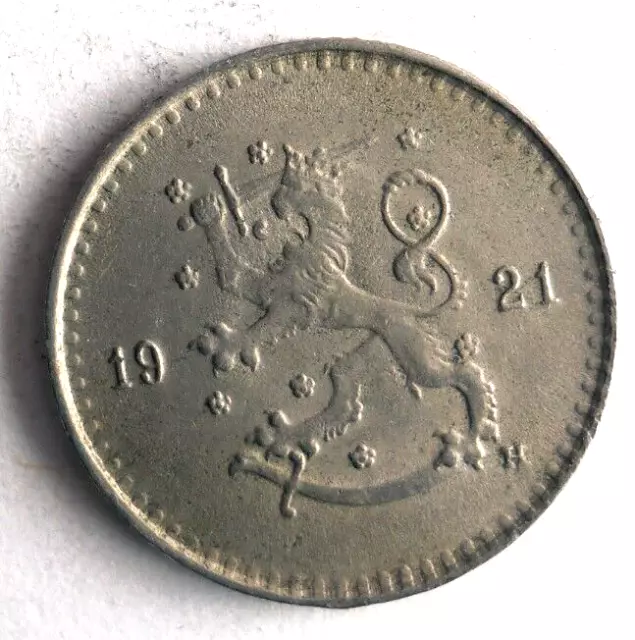 1921 FINLAND 25 PENNIA - Excellent Coin - FREE SHIP - Bin #349