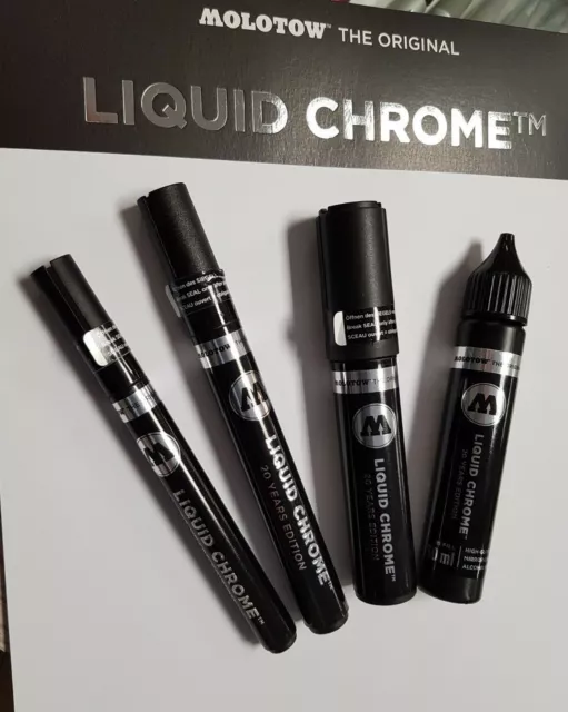 Molotow Liquid Chrome Marker 1 2 4 5 mm / refill Nachfüller NEU! 3