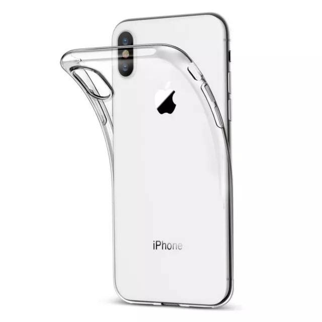 Funda de gel TPU carcasa silicona para movil Apple Iphone X TRANSPARENTE