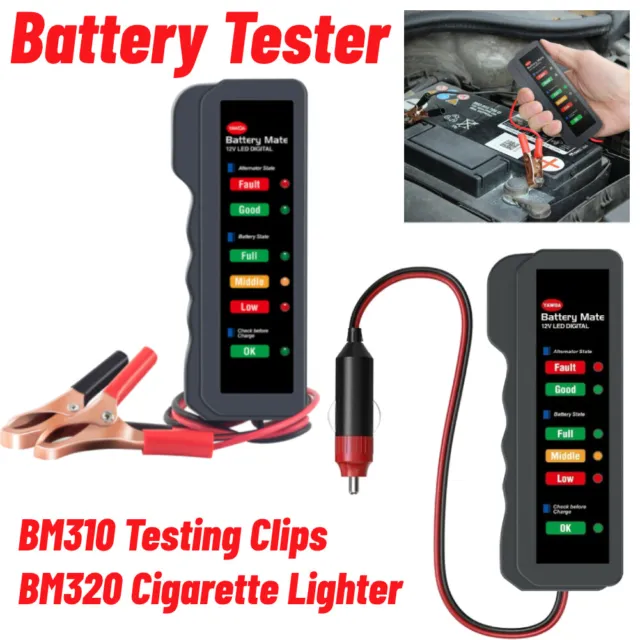 12V LED Car Battery Load Tester Alternator Analyzer Diagnostic Tool Auto Scanner
