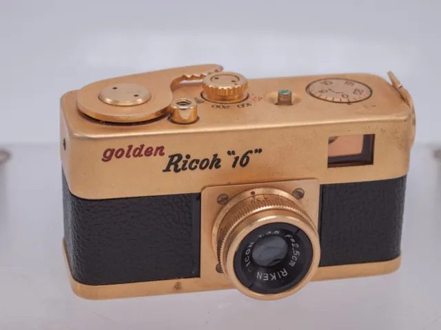 Golden Ricoh 16 Subminiature 16mm Film Camera