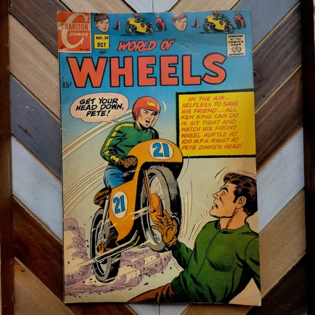 WORLD OF WHEELS #28-29 (Charlton 1969) KEN KING / Colletta & Ashe Art, LE MANS 2