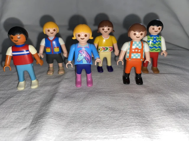 Lot De 6 Enfants Playmobil Divers école Hôpital Maison - Occasion Bon état