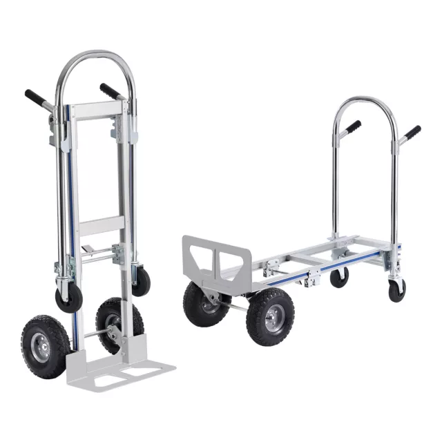 VEVOR Aluminum Hand Truck 2 in 1 Folding Dolly Cart 363 kg Capacity Heavy Duty