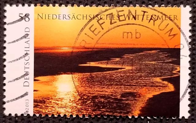 BRD 2013 MiNr. 3018 "Wildes Deutschland: Wattenmeer" 58 ct BZ-STEMPEL ECHT