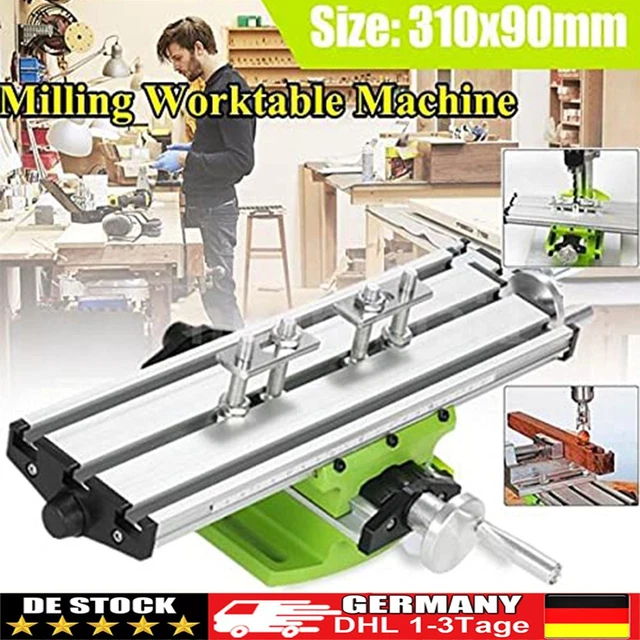 Multifunktions Kreuztisch – 39,5 X 24,5 X 7,8 Cm, Alu, X=200 Mm / Y=50 Mm Verstellweg, Skala 0,05 Mm – Für Bohrmaschine, Fräse, Werkstatt
