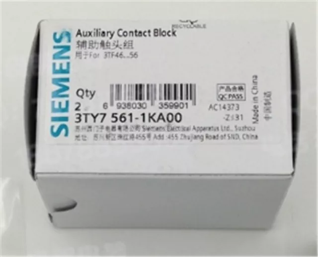 1PC New Siemens 3TY7561-1KA00 Auxiliary Contact Block Free Shipping