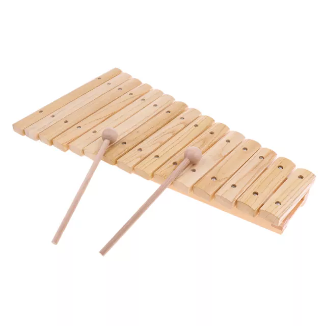 15 Notes Wood Xylophone with 2 Mallets for Kids Musical Educational Toys