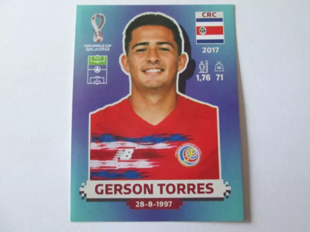 Sticker PANINI FIFA QATAR 2022 - N° CRC 19 GERSON TORRES