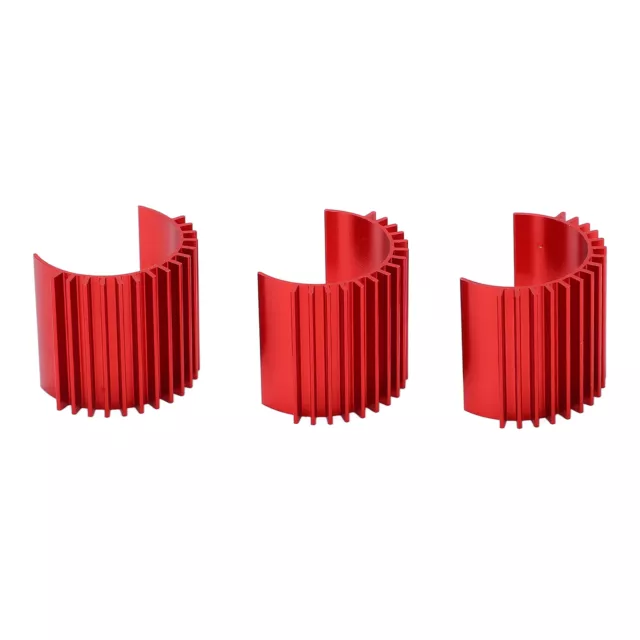 (Red) 3pcs Aluminum 370 Brushless Brushed Motor Heat Sink Heatsink Cooling F (D)