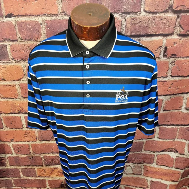 Polo Ralph Lauren Men's XL 2019 Bethpage Blue Black Short Sleeve Golf Polo Shirt