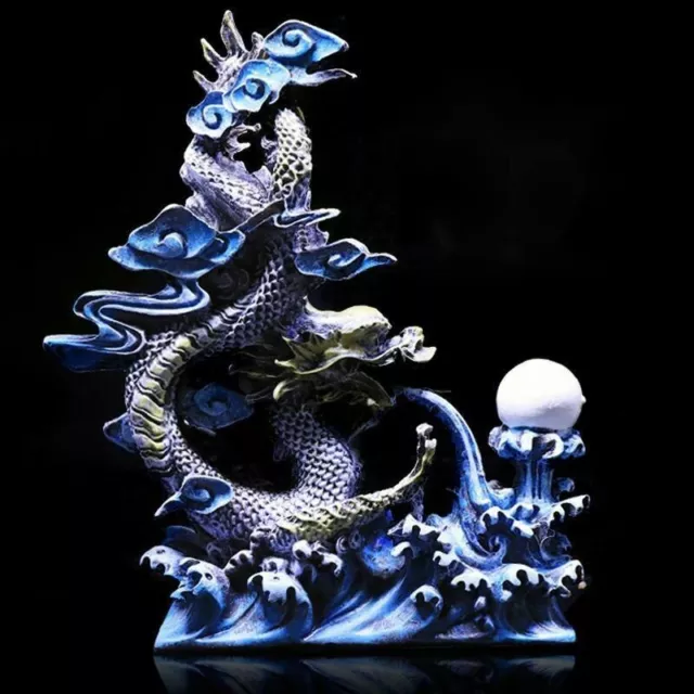 7.28" Aquarium Fish Tank Landscaping Simulation Dragon Ornaments Aquascape Decor