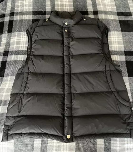 Size XXL - Stone Island Shadow Project Black Seamless Tunnel Down Puffer Vest