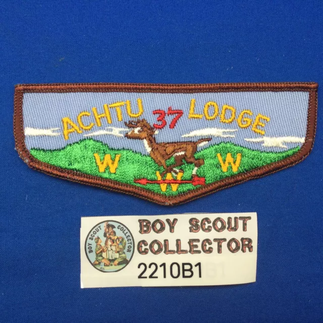 Boy Scout OA Achtu Lodge 37 F1 FF First Flap Order Of The Arrow Flap Patch