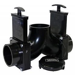 VALTERRA LLC T84B Sewer Waste Valve In Black Water With Handle Actuated