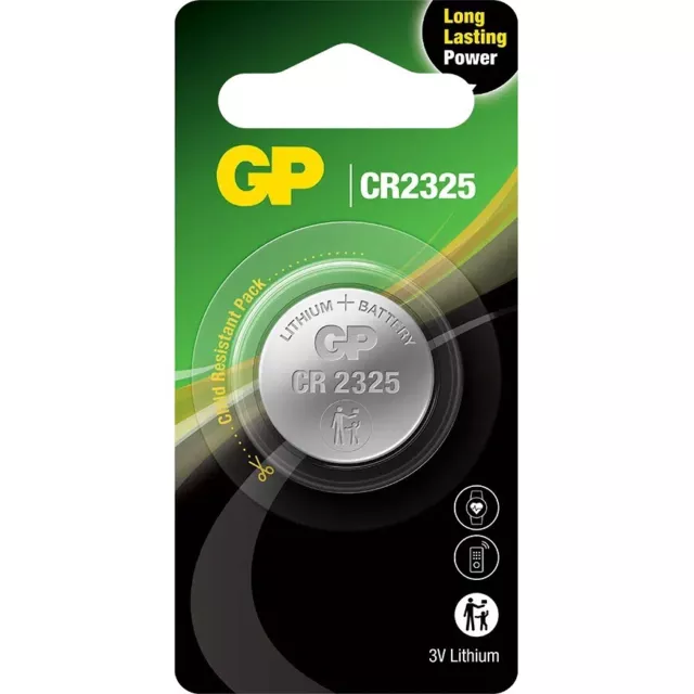 1 GP CR2325 Batterie Piles Lithium 1Bl Bouton Ampoule 3V Chine Exp 2032