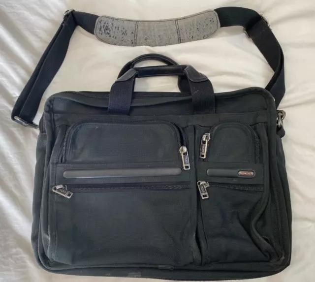 Tumi Alpha Expandable Organizer Laptop Briefcase Ballistic Nylon 26141D4