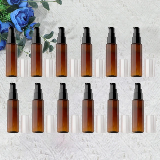 12 PCS Small Containers Travel Spray Bottle Liquid Dispenser Plastic Shampoo